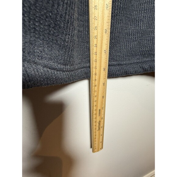 The American Outdoorsman Indigo Heather Sherpa Lined Waffle Henley Shirt Large - Picture 10 of 11